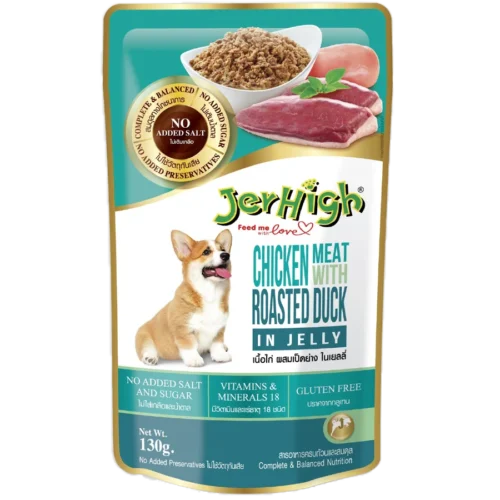 JerHigh Chicken with Roasted Duck in Jelly Wet Dog Food