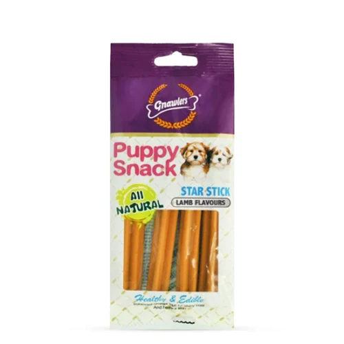 Gnawlers Puppy Snack Star Stick Lamb Flavor Puppy Treat