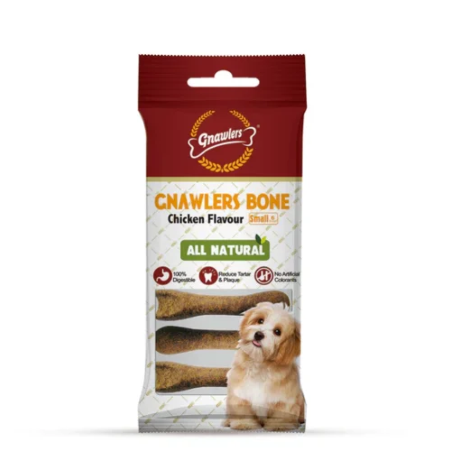 Gnawlers Bone Chicken Flavour Dog Dental Treats Small (6 Bones)