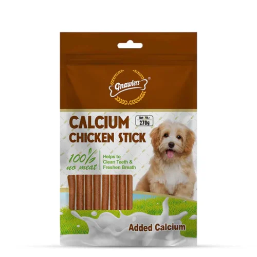 Gnawlers Calcium Chicken Sticks No Meat with Added Calcium Dog Dental Treat