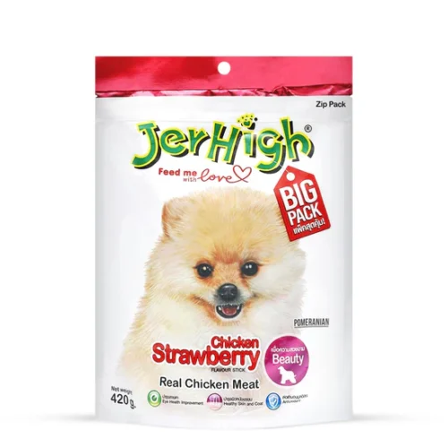 JerHigh Strawberry Dog Meaty Treat