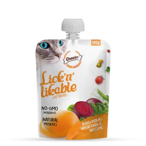 Gnawlers Lick n Lickeble Egg-Yolk Vegetable Recipe Cat Treat