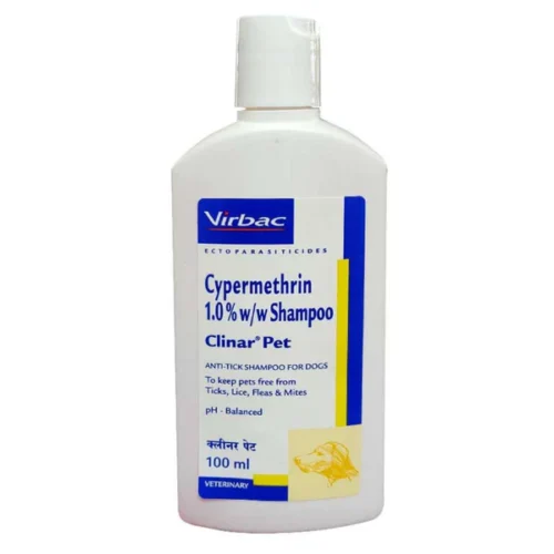 Clinar Pet Anti Tick & Flea Shampoo for Dogs